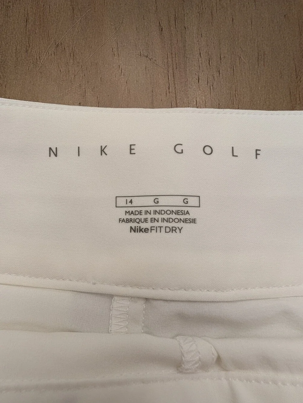 Nike Golf Fit Dry White Skort w Embroidered Colorful Hem Women's Size 14